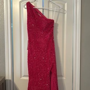 pink sparkly formal dress